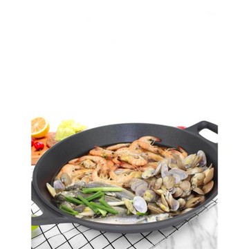 鋁合金海鮮飯鍋卜卜貝鍋商用火鍋平底不粘鍋雙耳小龍蝦盤牛蛙煎鍋