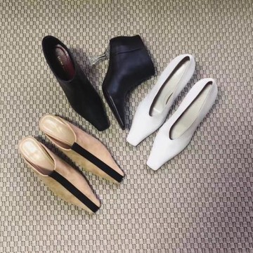 網紅春夏高跟方頭淺口通勤風單鞋