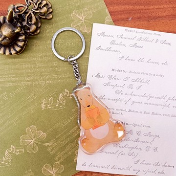 PP627_貪吃小熊B/晶透吊飾