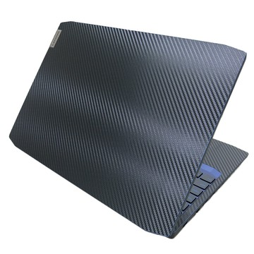 【Ezstick】Lenovo Gaming 3 15ARH05 筆電機身貼｜黑色卡夢紋｜上蓋+鍵盤週圍貼｜