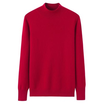 絨爵秋冬素面毛衫女半高領打底衫毛衣小立領圓領100山羊絨衫E1850