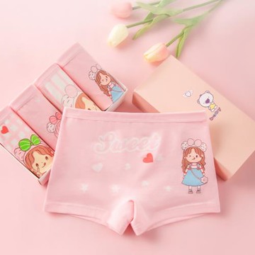女童內褲平角純棉夏季小中大童不夾屁屁兒童寶寶四角卡通全棉短褲