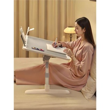 可升降床上小桌子家用臥室坐地折疊書桌簡易宿舍學生學習小桌板床桌簡約飄窗可調節高度筆記本電腦懶人桌
