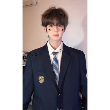 日系dk制服男秋冬高級感痞帥休閑西裝外套制服學院風jk西服情侶裝