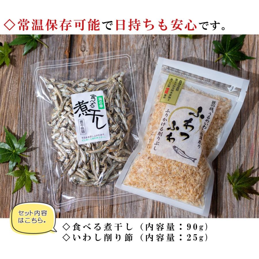 干物セット 2種類入り（ 食べる煮干し いわし削り節 ）国産 無添加 煮干し 小魚 海鮮詰め合わせセット 干物 ひもの 骨まで食べられる いわし 削り節 いりこ