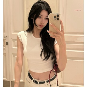 【CHING'S自訂】現貨 MIT貼身短版QQ棉彈力TEE素面上衣 S-XL 2色 女裝 T恤 短T 休閒 貼身 素面