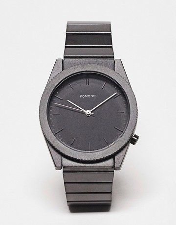 Komono ray solid watch in black