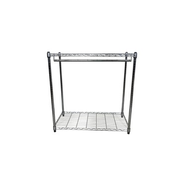 我塑我形 90 x 45 x 90 cm MIT耐重萬用鐵力士鍍鉻二層架 - 含衣桿 收納架 置物架 鐵力士架