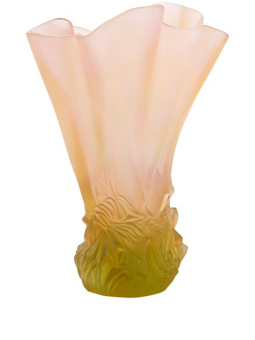 Daum - Croisière draped vase - unisex - Crystal - One Size - Yellow