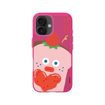 iPhone 16 Clear 粉漾桃 - Brunch Brother 早午餐兄弟 - 草莓吐司要不要夾蛋