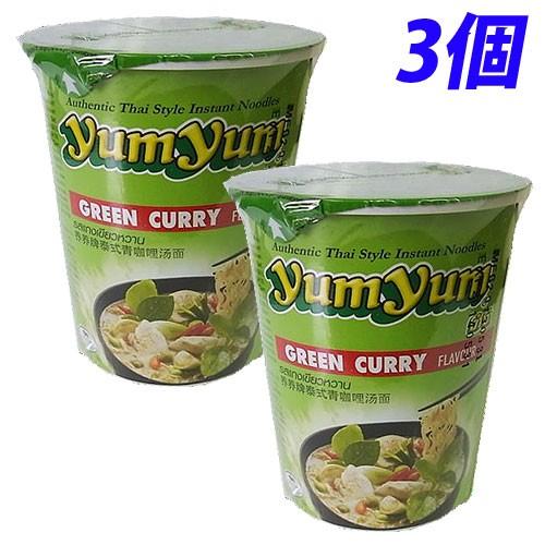 YumYum カップラーメン グリーンカレー味 70g×3個