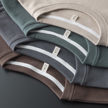 德絨加絨加厚修身圓領打底衫男雙面絨發熱保暖長袖T恤上衣秋衣I