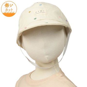 akachan honpo - 棒球帽-滿版刺繡-米白色