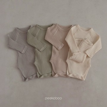 Peekaboo Ian柔感羅紋寶寶套裝【現貨+預購】嬰兒包屁衣 寶寶長褲 連身衣 寶寶衣服 嬰兒衣服 女童套裝 韓國童