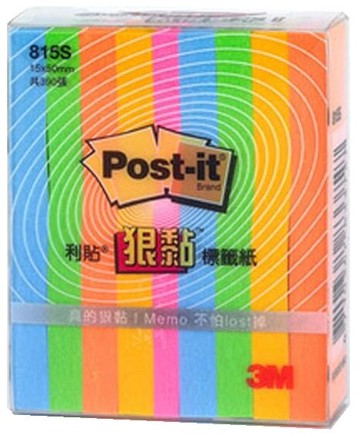 標籤紙 3M 815S 小尺寸便利貼 ( 15 x 50mm / 全彩便條紙 )【APP滿額下單10%點數(單一帳號最高5000點)】1/31止