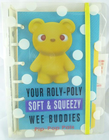 【震撼精品百貨】黃色小熊 六孔活頁本 藍底白點  震撼日式精品百貨