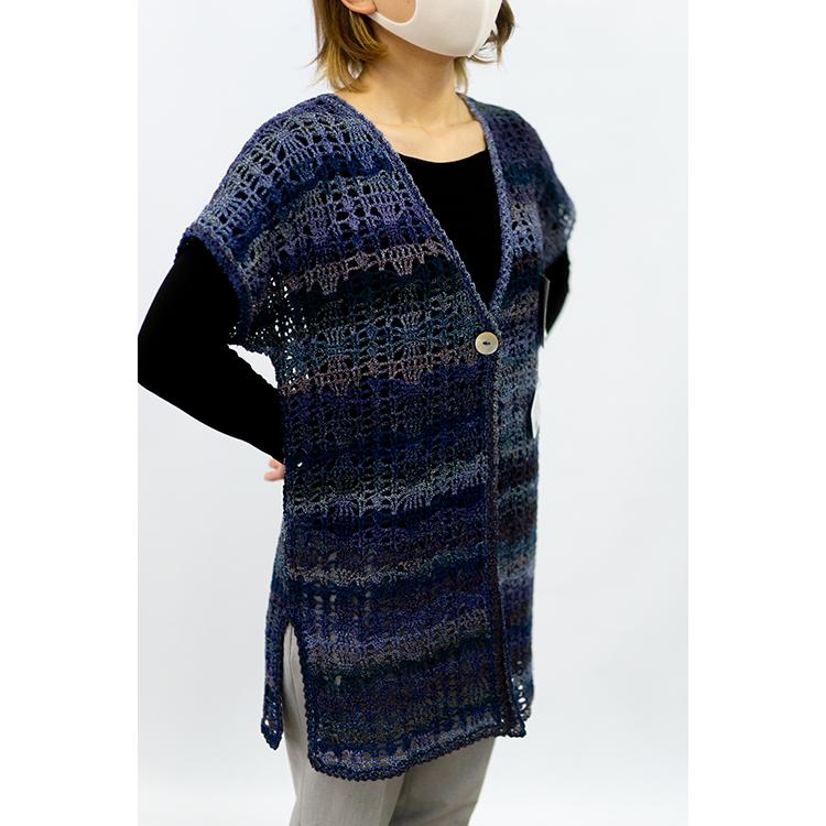 ロングカーディガン 編み物キット 毛糸のポプラ
