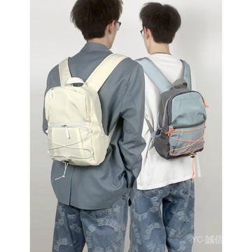 新品免運🎇.日係小書包女ins風可愛冰激淩配色小背包男旅行輕便雙肩包女夏