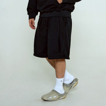 VERVE X DEBE｜Fluffy700+ 厚磅打褶寬版短褲