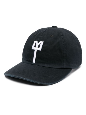 Liberal Youth Ministry - logo-embroidered canvas cap - unisex - Cotton/Polyester - One Size - Black