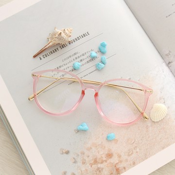 女孩的自信與勇敢金邊細框平光眼鏡【G3206】-粉