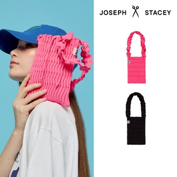 【官方直營】JOSEPH AND STACEY針織BLOWFLOW荷葉邊提把百褶包-小