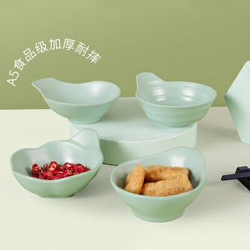 北歐密胺餐具米飯小碗商用仿瓷塑料湯碗餐廳飯店防摔火鍋店調料碗