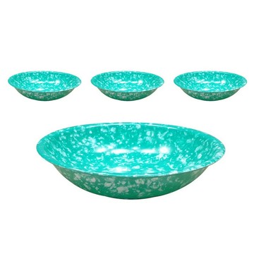 CNTech 復古炸醬麵碗  4個  混和顏色