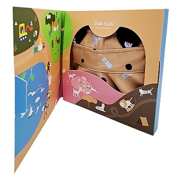 Brille Brille UPF50+物理防曬鬆緊版雙面空頂帽禮盒  1組