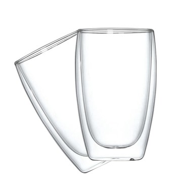 雙層玻璃杯 雙層玻璃杯 雙層茶杯 咖啡杯 隔熱杯 耐熱玻璃杯 450ml 果汁杯 玻璃馬克杯 蛋型玻璃杯 牛奶杯 透明杯 防燙杯