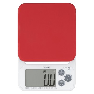 TANITA 塔尼達 廚房料理電子秤 165 x 114 x 29cm 207g  KD-180-SNR  1kg  桃粉色