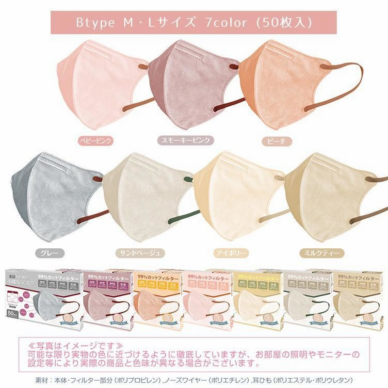 ☆クーポンで最大311円☆小顔 3D立体マスク 普通 2サイズ 血色
