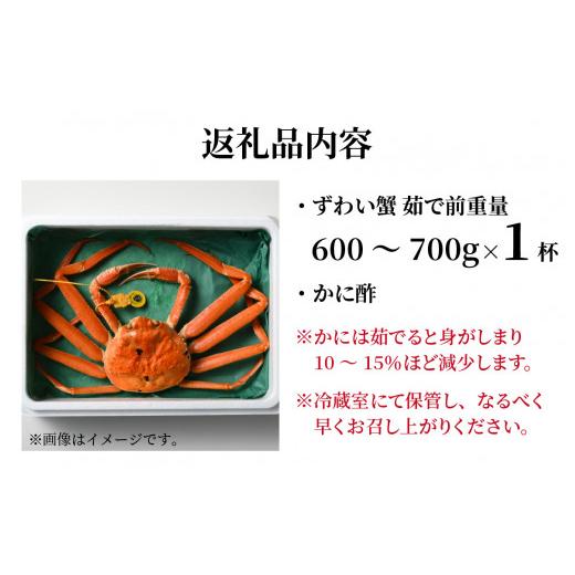 ふるさと納税 福井県 福井市 茹で越前がに 600〜700g×1杯 [I-065037]