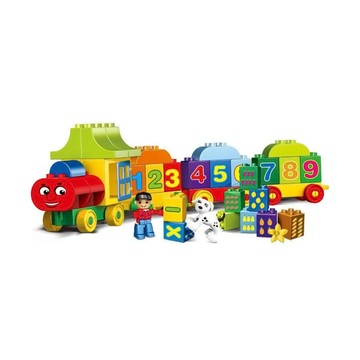建構式積木 【孩子國】益智75pcs數字火車大顆粒積木(與樂高相容)