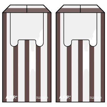 A Plastic Project 咖啡線條 11.5x8.6cm 550ml  2個