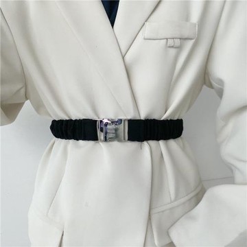 彈力松緊腰帶女裝飾配西裝裙子風衣大衣收腰腰封細外穿束腰ins潮