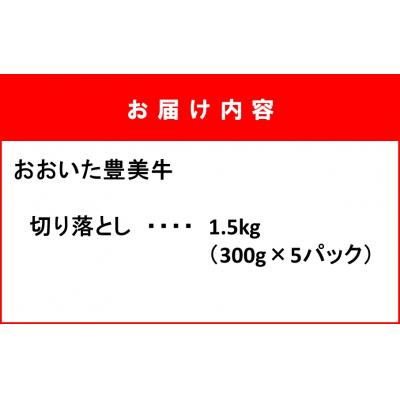 ふるさと納税 国東市 おおいた豊美牛切り落とし 1.5kg (300g×5P)_2263R