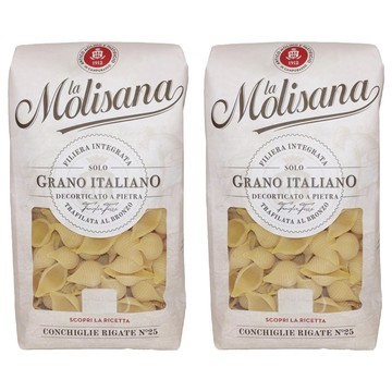 la Molisana 茉莉 石臼碾磨 義大利貝殼麵 n25 500g 杜蘭小麥  2包
