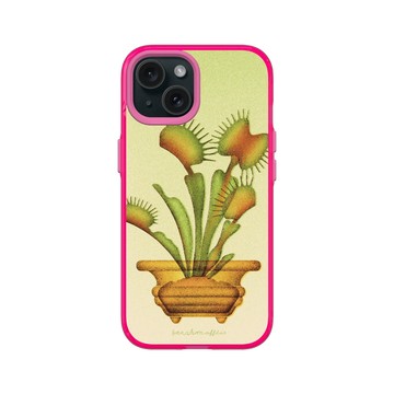 iPhone 15 Clear 粉漾桃 - Sarah Mafféïs - 捕蠅草