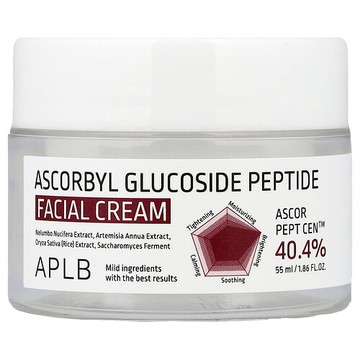 APLB, 抗壞血酸葡糖苷肽面霜，1.86 液量盎司（55 毫升）