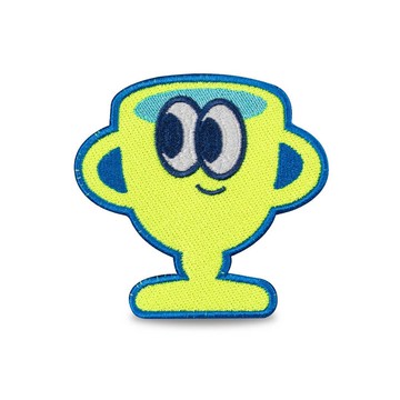 替換式3D刺繡魔鬼氈徽章-獎盃 書包配件