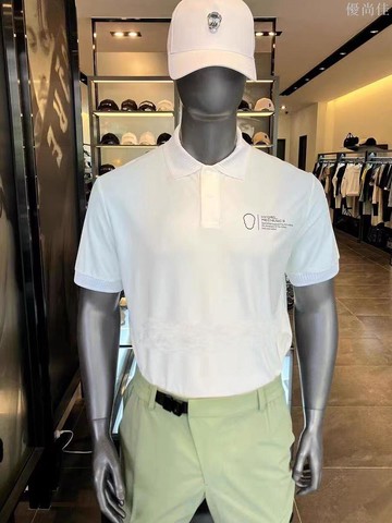 24夏款男士高爾夫服裝時尚骷髏冷感短袖翻領百搭