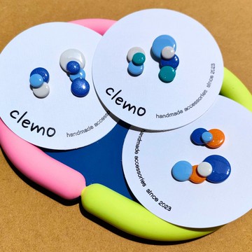 圓潤 天空藍【耳環】