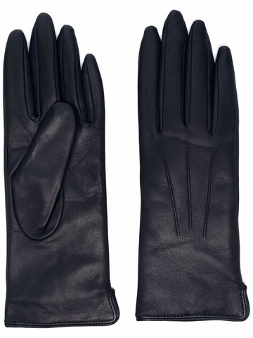 Aspinal Of London - leather driving gloves - women - Leather/Cashmere/Wool - S - Blue