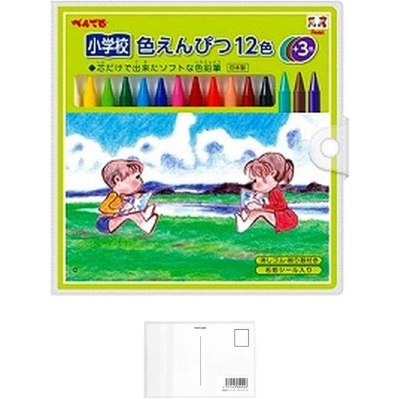 ぺんてる 小学校色えんぴつ12色 3色 GCG1-12P3