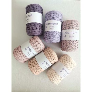 3mm圓股紗線純棉手工編織線鉤針自制包包收納盒diy材料毛線200克