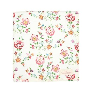丹麥GreenGate Columbine white 桌巾 150x150cm