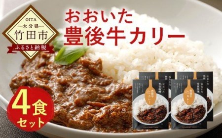 大分県産 おおいた 豊後牛カリー 4食セット 200g×4個