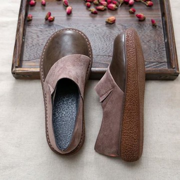 森女系復古文藝大頭娃娃鞋2025春厚底增高低幫套腳休閑鞋舒適單鞋