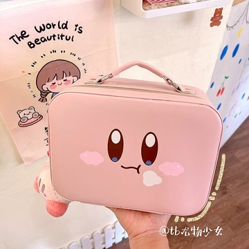 日系少女心卡比手提化妝箱大容量化妝包旅行洗漱包收納